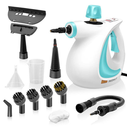 Redhut Handheld Pressurized Steam Cleaner with 12 Accessories