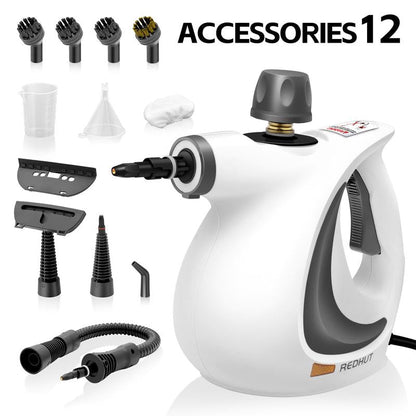 Redhut Handheld Pressurized Steam Cleaner with 12 Accessories