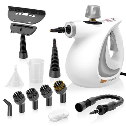 Redhut Handheld Pressurized Steam Cleaner with 12 Accessories