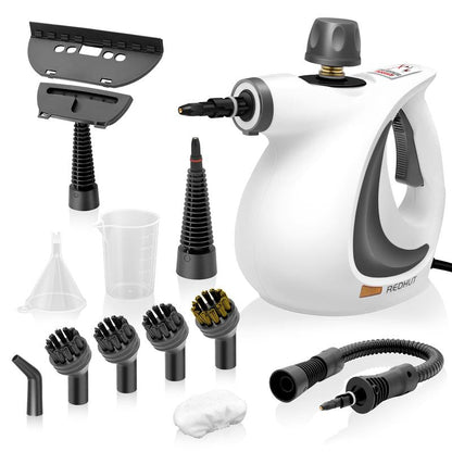 Redhut Handheld Pressurized Steam Cleaner with 12 Accessories